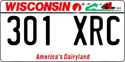 WI license plate 301XRC