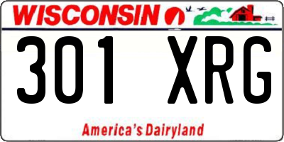WI license plate 301XRG