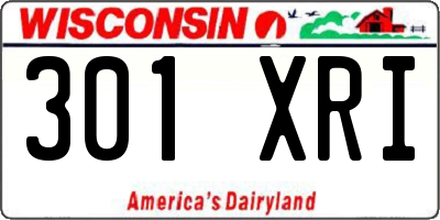 WI license plate 301XRI