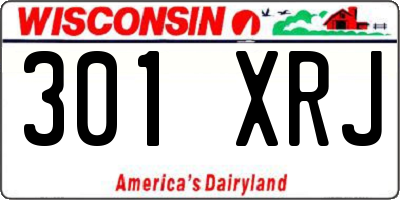 WI license plate 301XRJ
