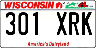 WI license plate 301XRK