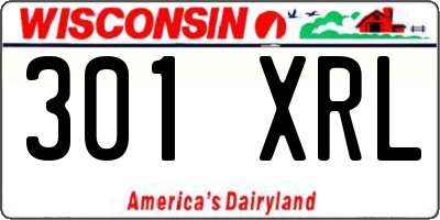 WI license plate 301XRL