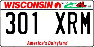 WI license plate 301XRM