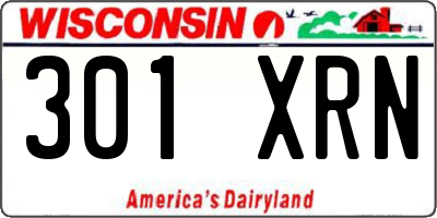 WI license plate 301XRN