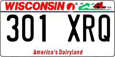 WI license plate 301XRQ