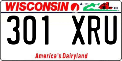 WI license plate 301XRU