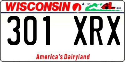 WI license plate 301XRX