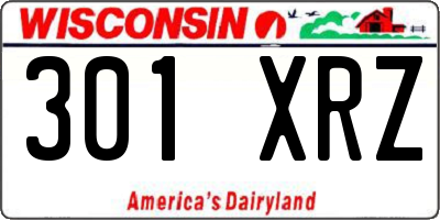 WI license plate 301XRZ