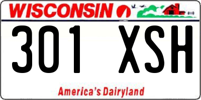 WI license plate 301XSH