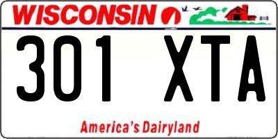 WI license plate 301XTA