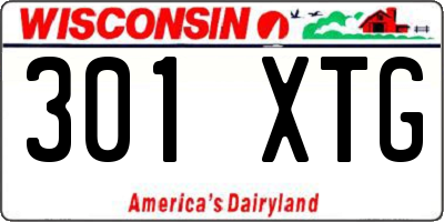 WI license plate 301XTG