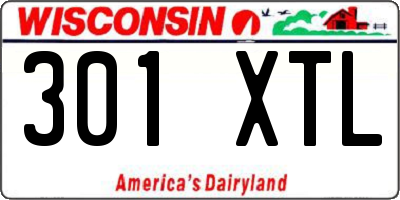 WI license plate 301XTL