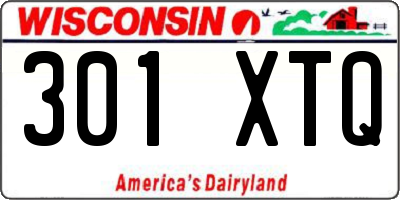 WI license plate 301XTQ
