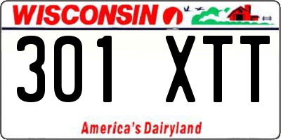 WI license plate 301XTT