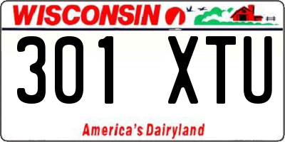 WI license plate 301XTU