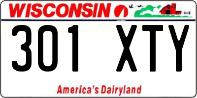 WI license plate 301XTY