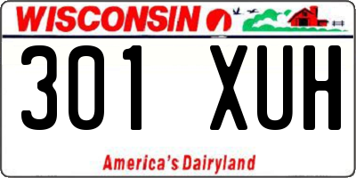 WI license plate 301XUH