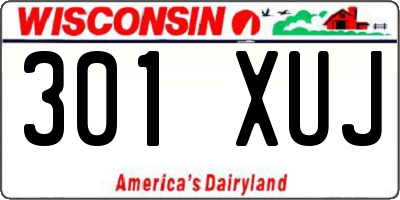 WI license plate 301XUJ