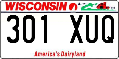 WI license plate 301XUQ