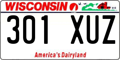 WI license plate 301XUZ