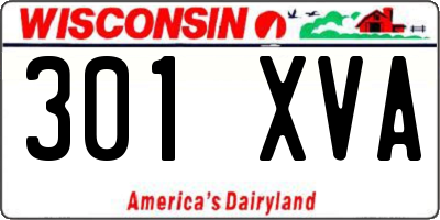 WI license plate 301XVA