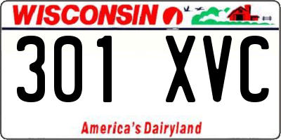 WI license plate 301XVC