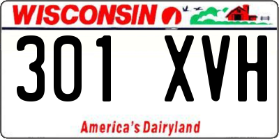 WI license plate 301XVH