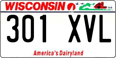 WI license plate 301XVL