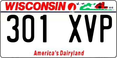 WI license plate 301XVP