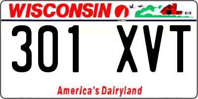 WI license plate 301XVT