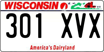 WI license plate 301XVX