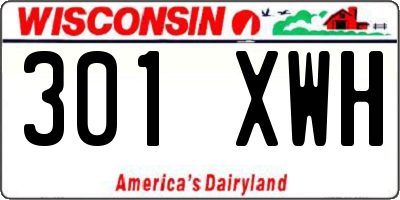WI license plate 301XWH