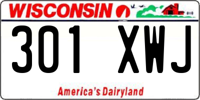 WI license plate 301XWJ