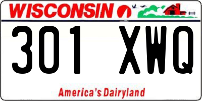 WI license plate 301XWQ