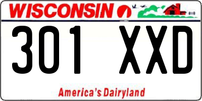 WI license plate 301XXD