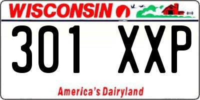WI license plate 301XXP