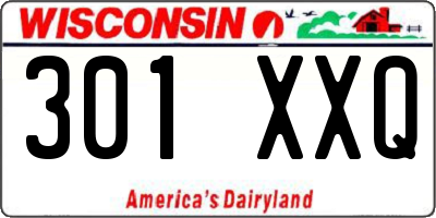 WI license plate 301XXQ