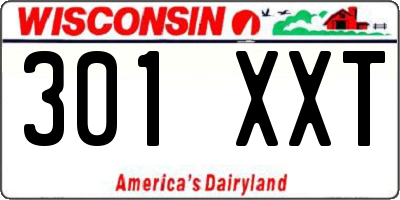 WI license plate 301XXT