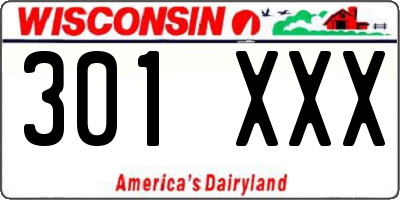 WI license plate 301XXX