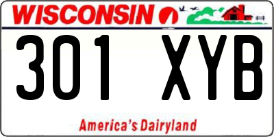 WI license plate 301XYB