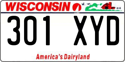 WI license plate 301XYD