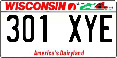 WI license plate 301XYE