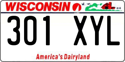 WI license plate 301XYL