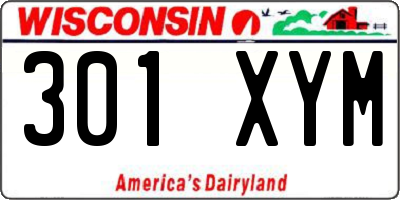 WI license plate 301XYM