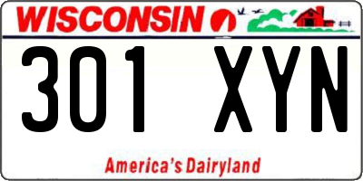 WI license plate 301XYN