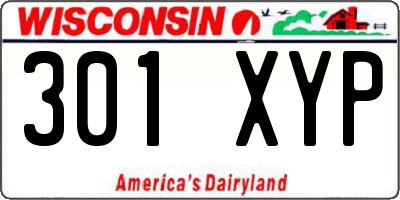 WI license plate 301XYP
