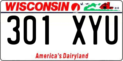 WI license plate 301XYU