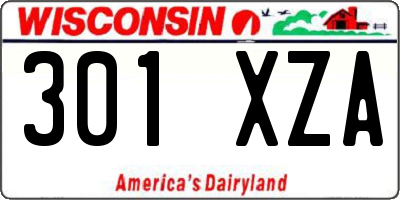 WI license plate 301XZA