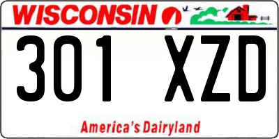 WI license plate 301XZD