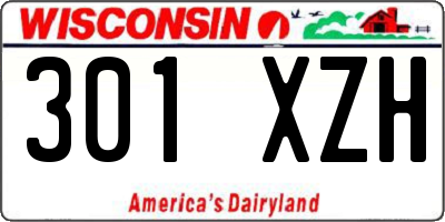 WI license plate 301XZH